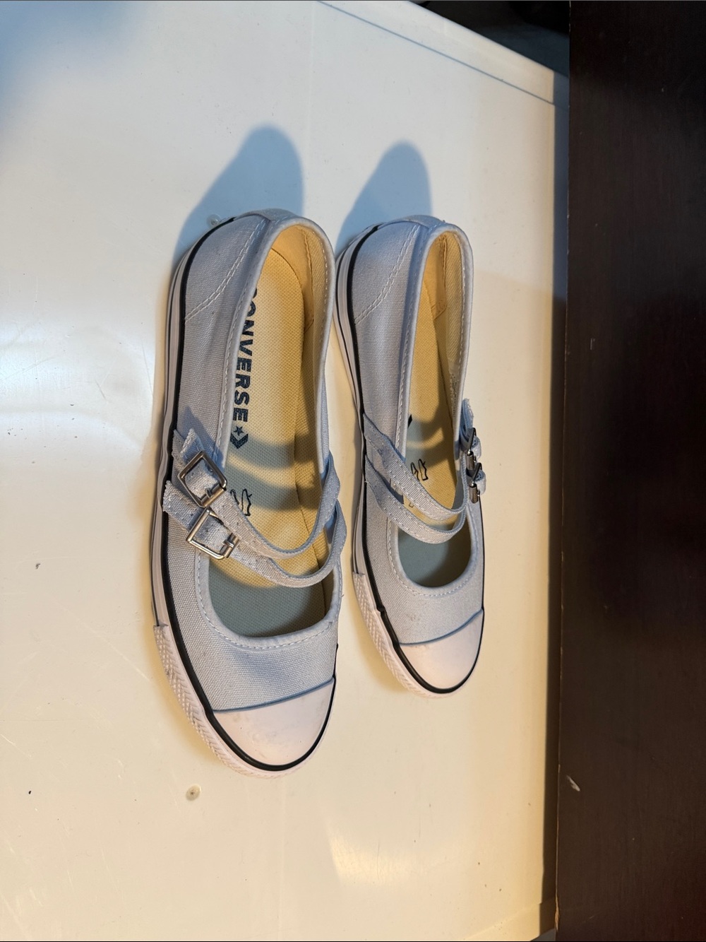 Converse Women's Light Blue Double Buckle Mary Jane Flats